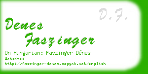 denes faszinger business card